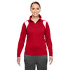 Team 365 Women's Sport Red/White Elite Performance Quarter-Zip