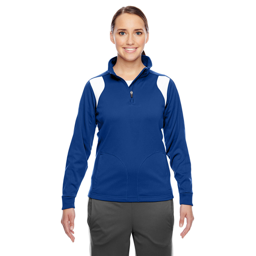 Team 365 Women's Sport Royal/White Elite Performance Quarter-Zip