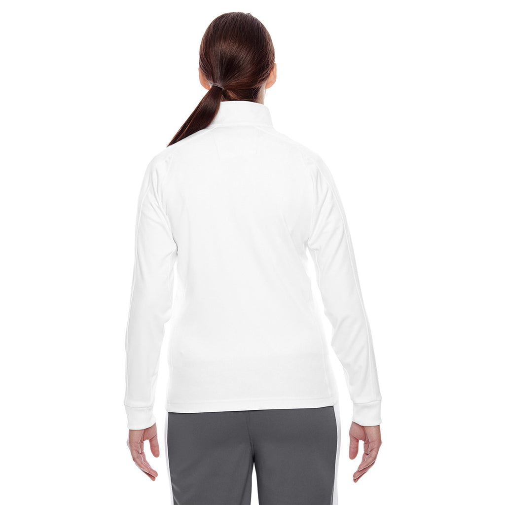 Team 365 Women's White/Sport Graphite Elite Performance Quarter-Zip