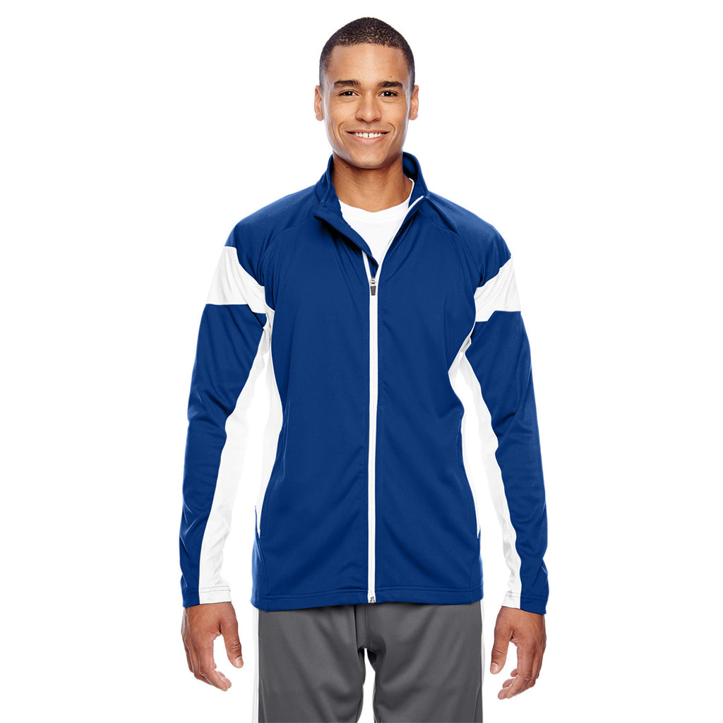 Team 365 Men's Sport Royal/White Elite Performance Full-Zip