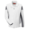 Team 365 Men's White/Sport Graphite Elite Performance Full-Zip