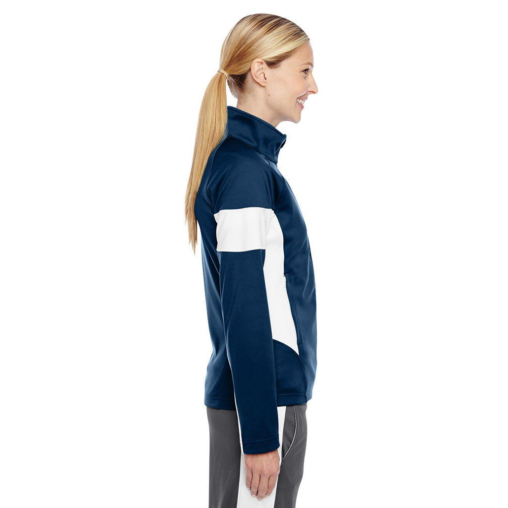 Team 365 Women's Sport Dark Navy/White Elite Performance Full-Zip