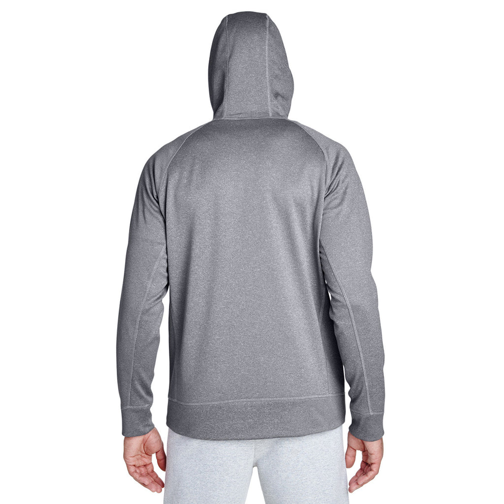 Team 365 Men's Athletic Heather/Sport Silver Excel Melange Performance Fleece Jacket