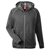 Team 365 Men's Dark Grey Heather/Sport Graphite Excel Melange Performance Fleece Jacket