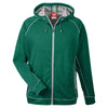 Team 365 Men's Sport Forest Heather/Sport Silver Excel Melange Performance Fleece Jacket