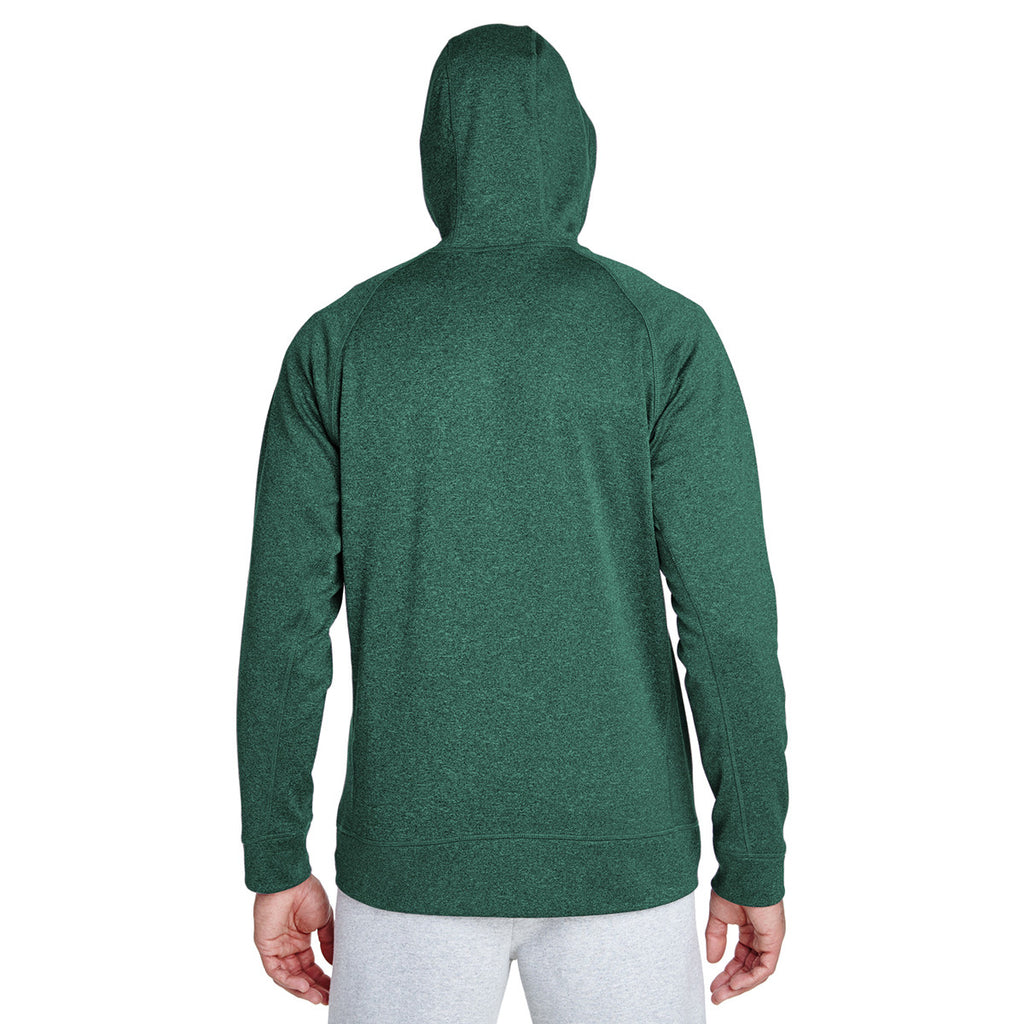 Team 365 Men's Sport Forest Heather/Sport Silver Excel Melange Performance Fleece Jacket