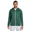 Team 365 Men's Sport Forest Heather/Sport Silver Excel Melange Performance Fleece Jacket