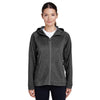 Team 365 Women's Dark Grey Heather/Sport Graphite Excel Melange Performance Fleece Jacket