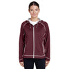 Team 365 Women's Sport Maroon Heather/Sport Silver Excel Melange Performance Fleece Jacket