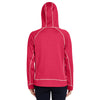 Team 365 Women's Sport Red Heather/Sport Silver Excel Melange Performance Fleece Jacket