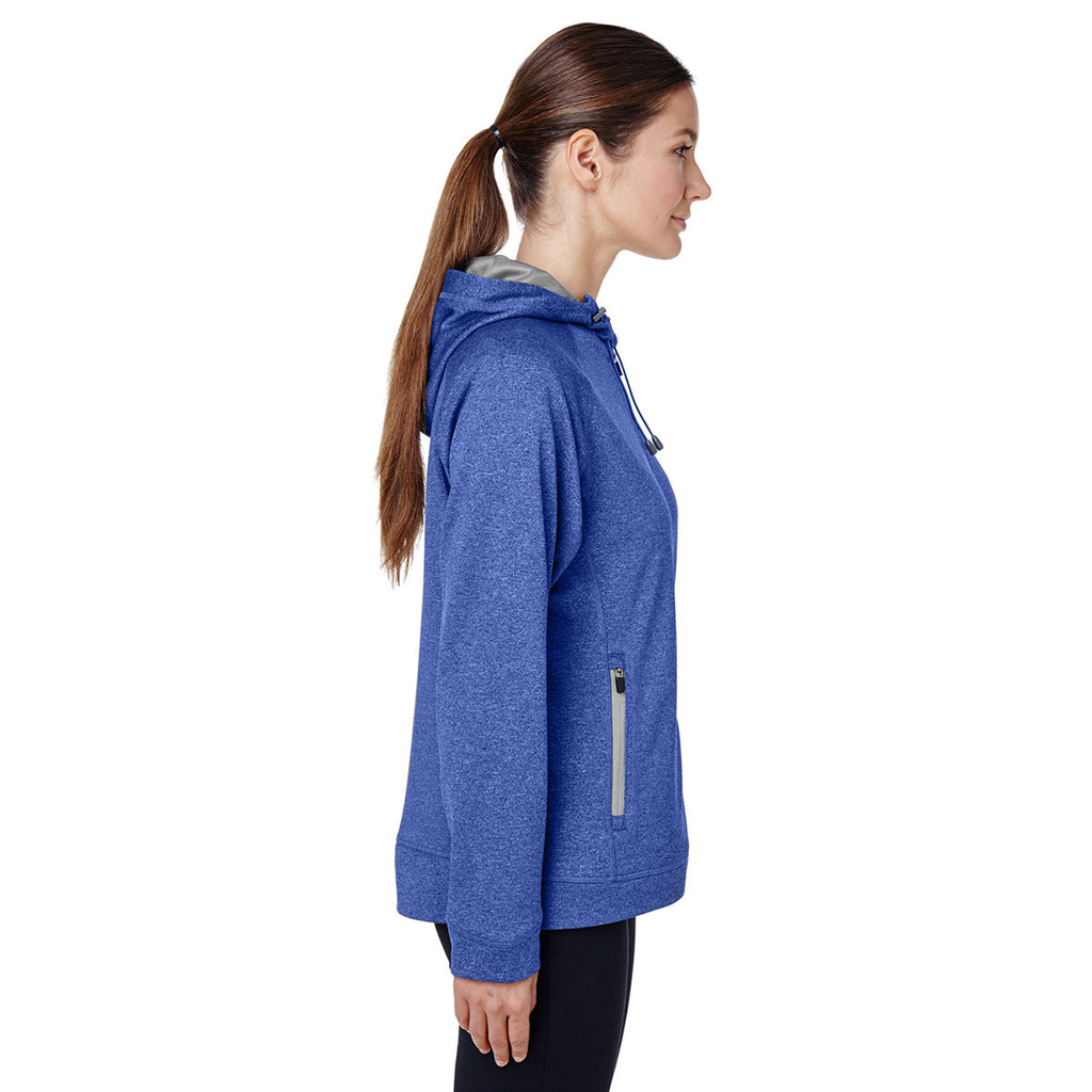 Team 365 Women's Sport Royal Heather/Sport Silver Excel Melange Performance Fleece Jacket