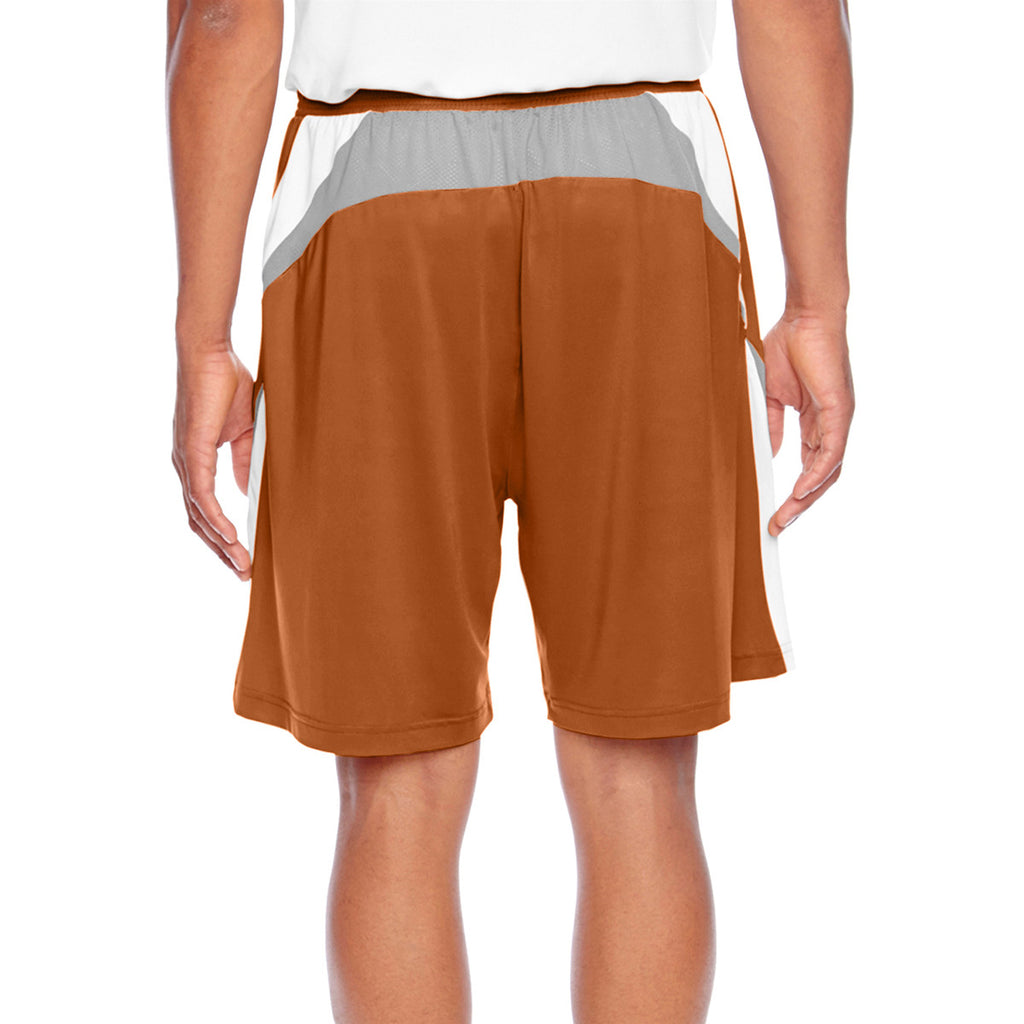 Team 365 Men's Sport Burnt Orange Tournament Short