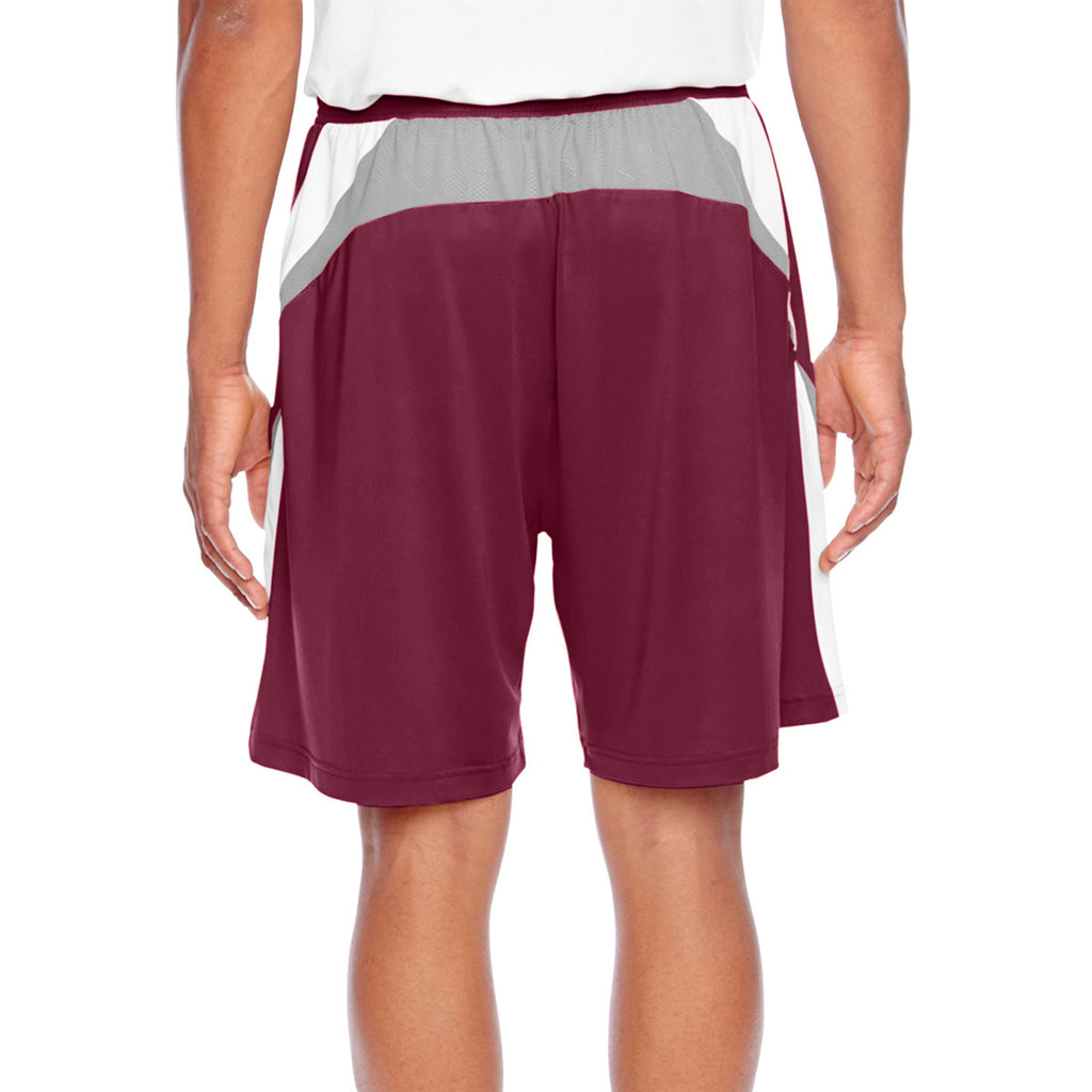 Team 365 Men's Sport Maroon Tournament Short