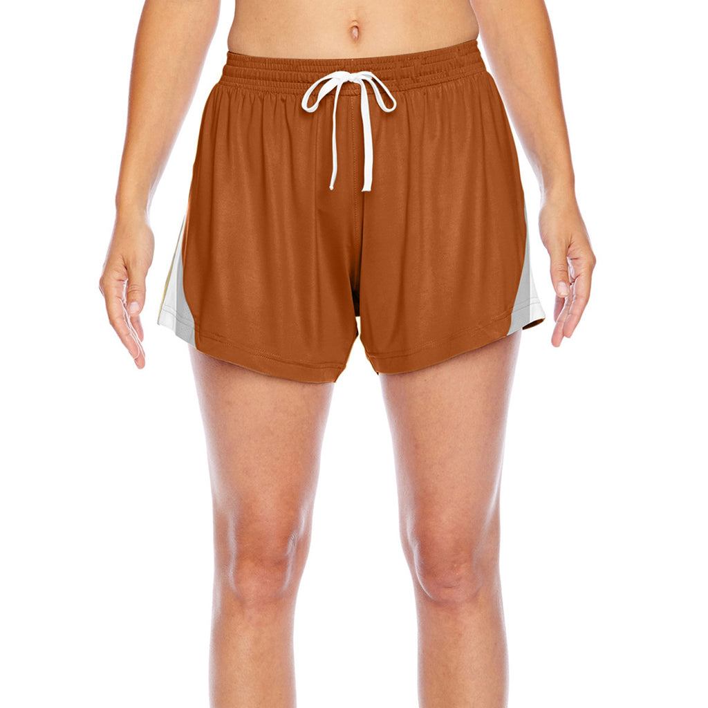 Team 365 Women's Sport Burnt Orange Tournament Short