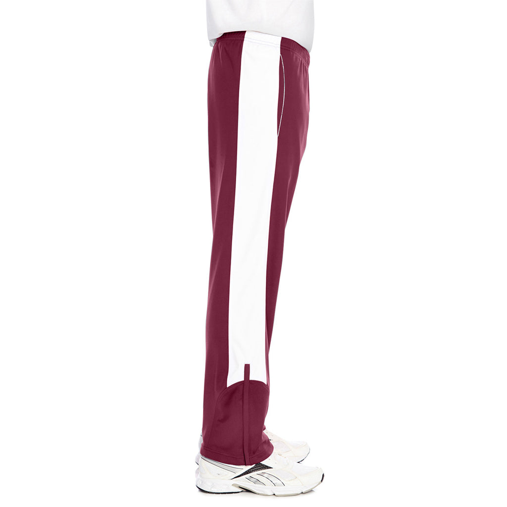 Team 365 Men's Sport Maroon/White Elite Performance Fleece Pant