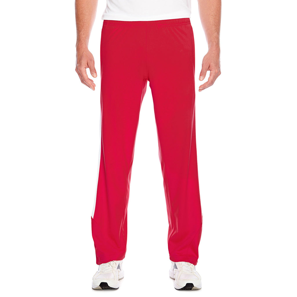 Team 365 Men's Sport Red/White Elite Performance Fleece Pant