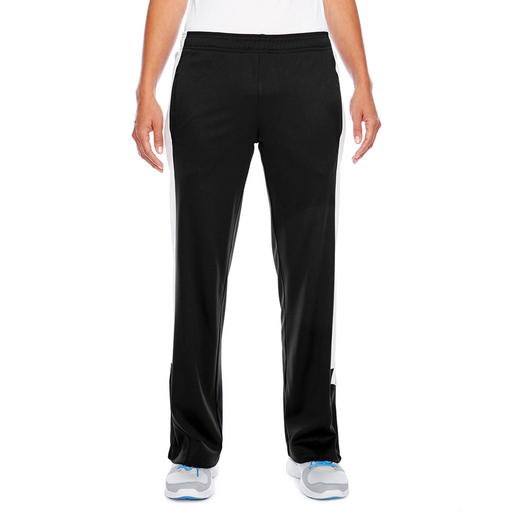 Team 365 Women's Black/White Elite Performance Fleece Pant