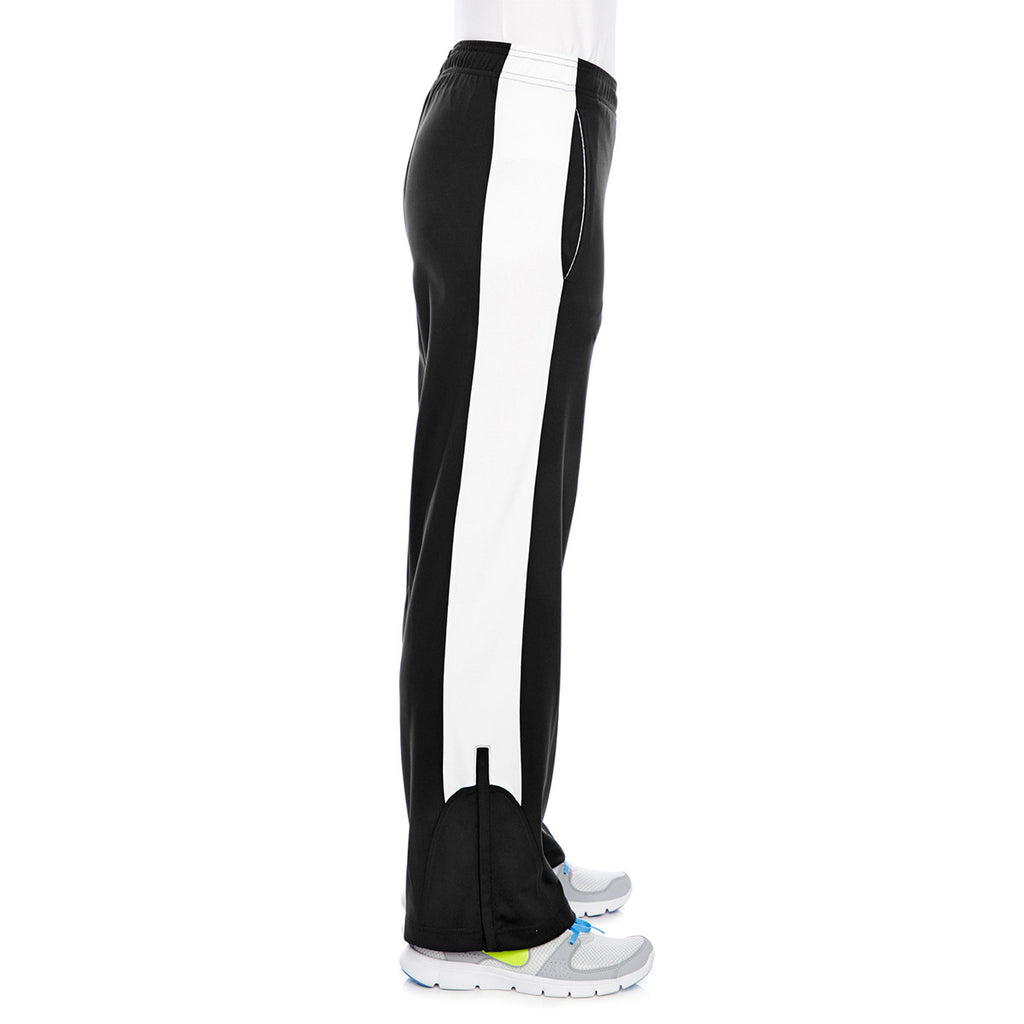 Team 365 Women's Black/White Elite Performance Fleece Pant