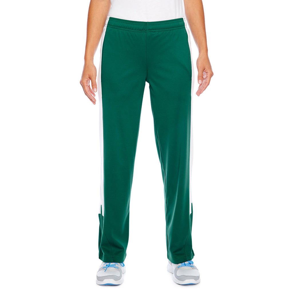 Team 365 Women's Sport Forest/White Elite Performance Fleece Pant