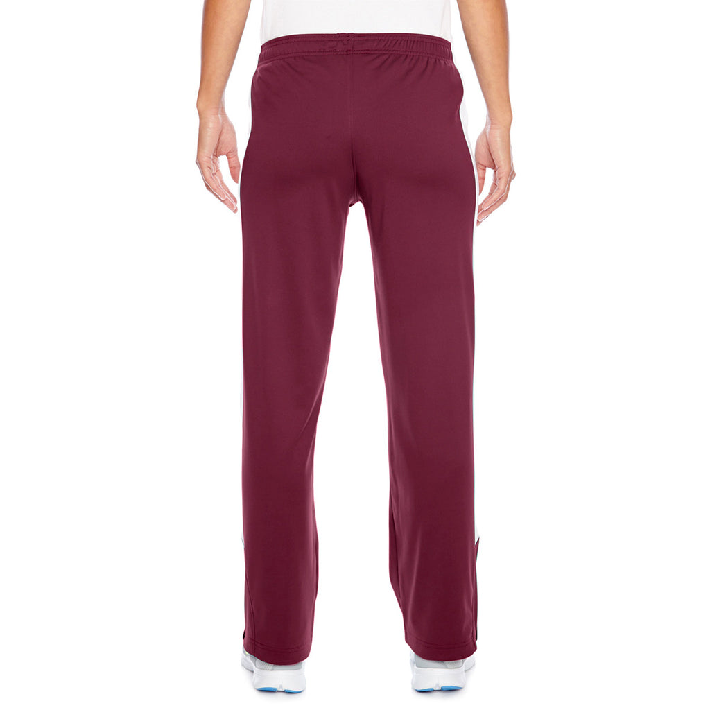 Team 365 Women's Sport Maroon/White Elite Performance Fleece Pant