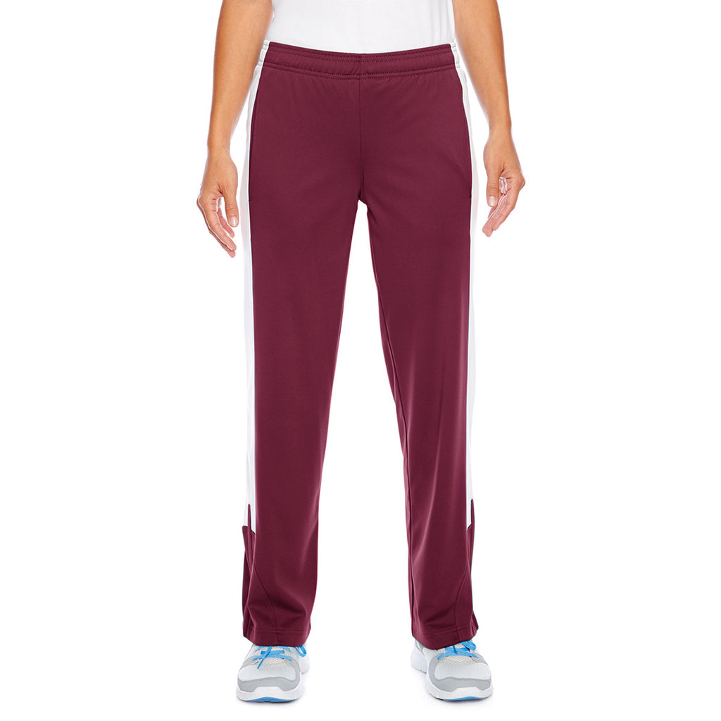 Team 365 Women's Sport Maroon/White Elite Performance Fleece Pant