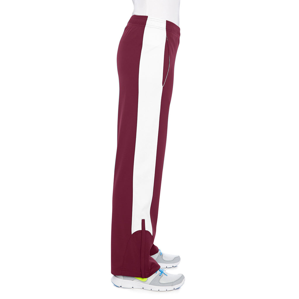 Team 365 Women's Sport Maroon/White Elite Performance Fleece Pant