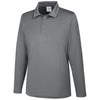 Team 365 Men's Sport Graphite Zone Performance Long Sleeve Polo