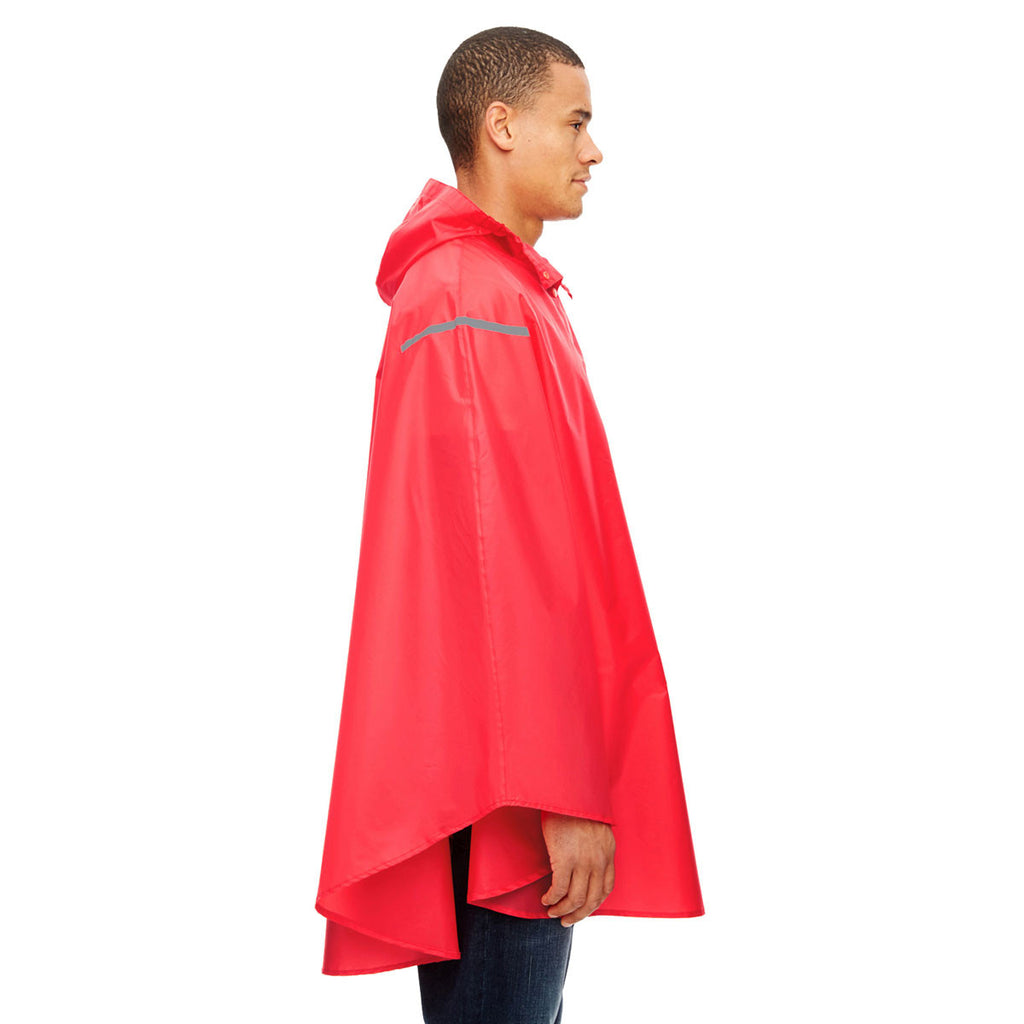 Team 365 Men's Sport Red Stadium Packable Poncho