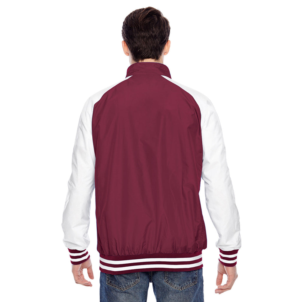 Team 365 Men's Sport Maroon Championship Jacket