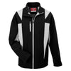 Team 365 Men's Black/Sport Silver Icon Colorblock Soft Shell Jacket