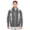 Team 365 Men's Sport Graphite/Sport Silver Icon Colorblock Soft Shell Jacket