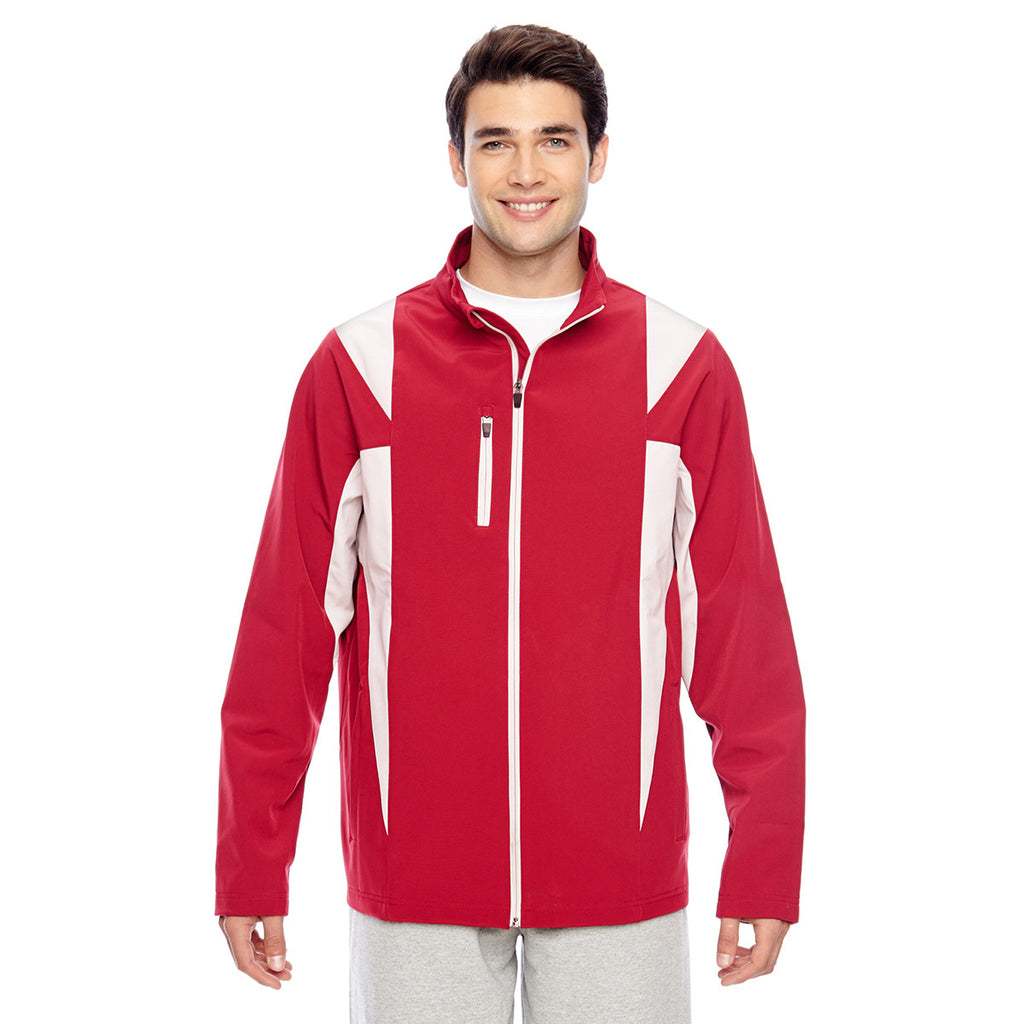 Team 365 Men's Sport Red/Sport Silver Icon Colorblock Soft Shell Jacket