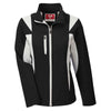 Team 365 Women's Black/Sport Silver Icon Colorblock Soft Shell Jacket