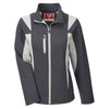 Team 365 Women's Sport Graphite/Sport Silver Icon Colorblock Soft Shell Jacket