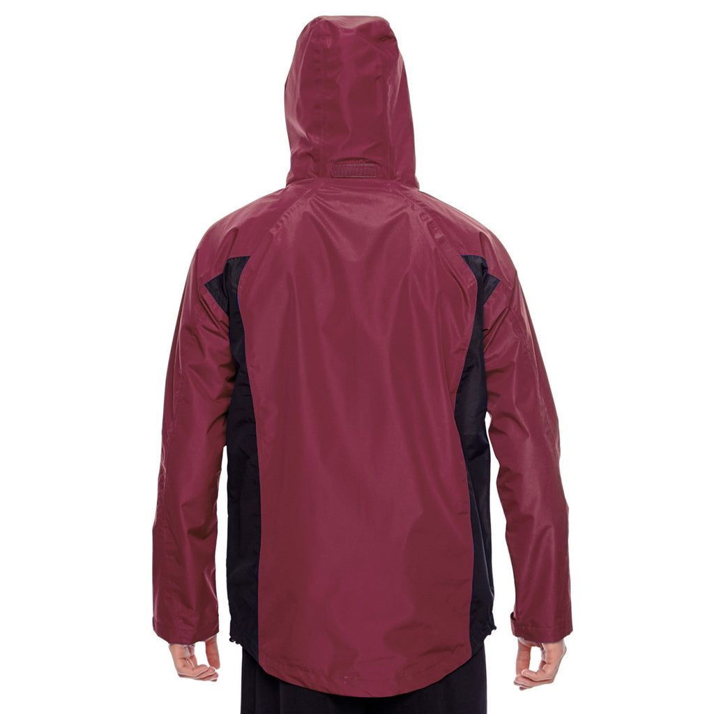 Team 365 Men's Sport Maroon Dominator Waterproof Jacket