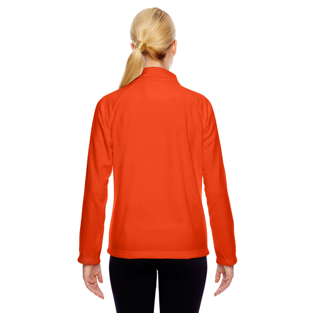 Team 365 Women's Sport Orange Campus Microfleece Jacket