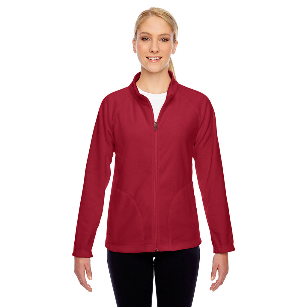 Team 365 Women's Sport Scarlet Red Campus Microfleece Jacket