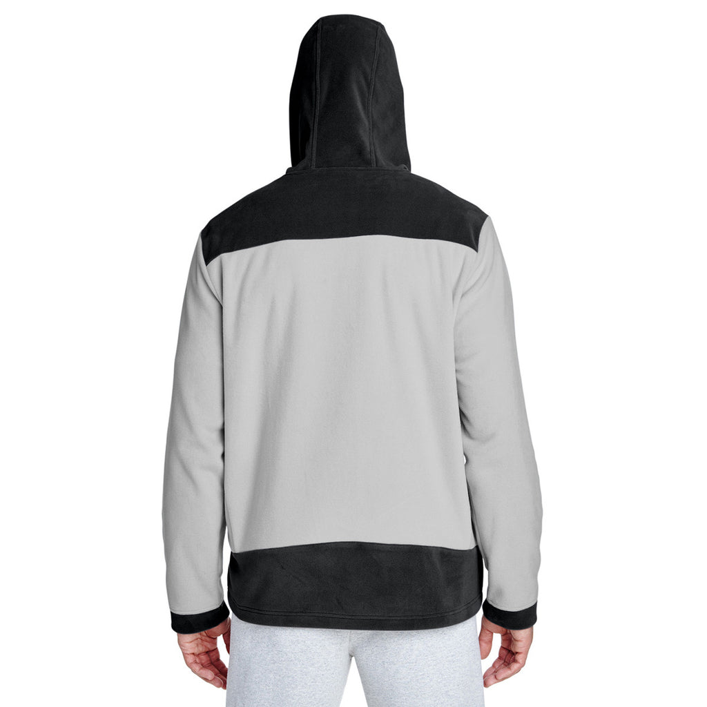 Team 365 Men's Black/Sport Silver Rally Colorblock Microfleece Jacket