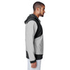 Team 365 Men's Black/Sport Silver Rally Colorblock Microfleece Jacket