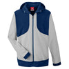 Team 365 Men's Sport Dark Navy/Sport Silver Rally Colorblock Microfleece Jacket