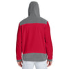 Team 365 Men's Sport Graphite/Sport Red Rally Colorblock Microfleece Jacket