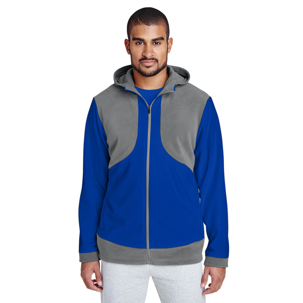 Team 365 Men's Sport Graphite/Sport Royal Rally Colorblock Microfleece Jacket