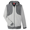 Team 365 Men's Sport Graphite/Sport Silver Rally Colorblock Microfleece Jacket