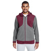 Team 365 Men's Sport Maroon/Sport Graphite Rally Colorblock Microfleece Jacket