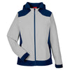 Team 365 Women's Sport Dark Navy/Sport Silver Rally Colorblock Microfleece Jacket