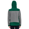 Team 365 Women's Sport Forest/Sport Graphite Rally Colorblock Microfleece Jacket