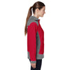 Team 365 Women's Sport Graphite/Sport Red Rally Colorblock Microfleece Jacket