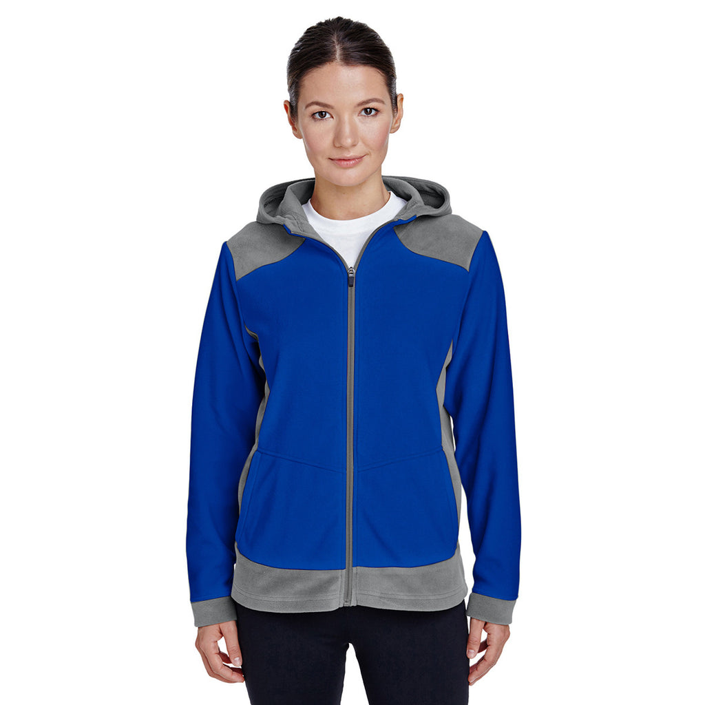 Team 365 Women's Sport Graphite/Sport Royal Rally Colorblock Microfleece Jacket