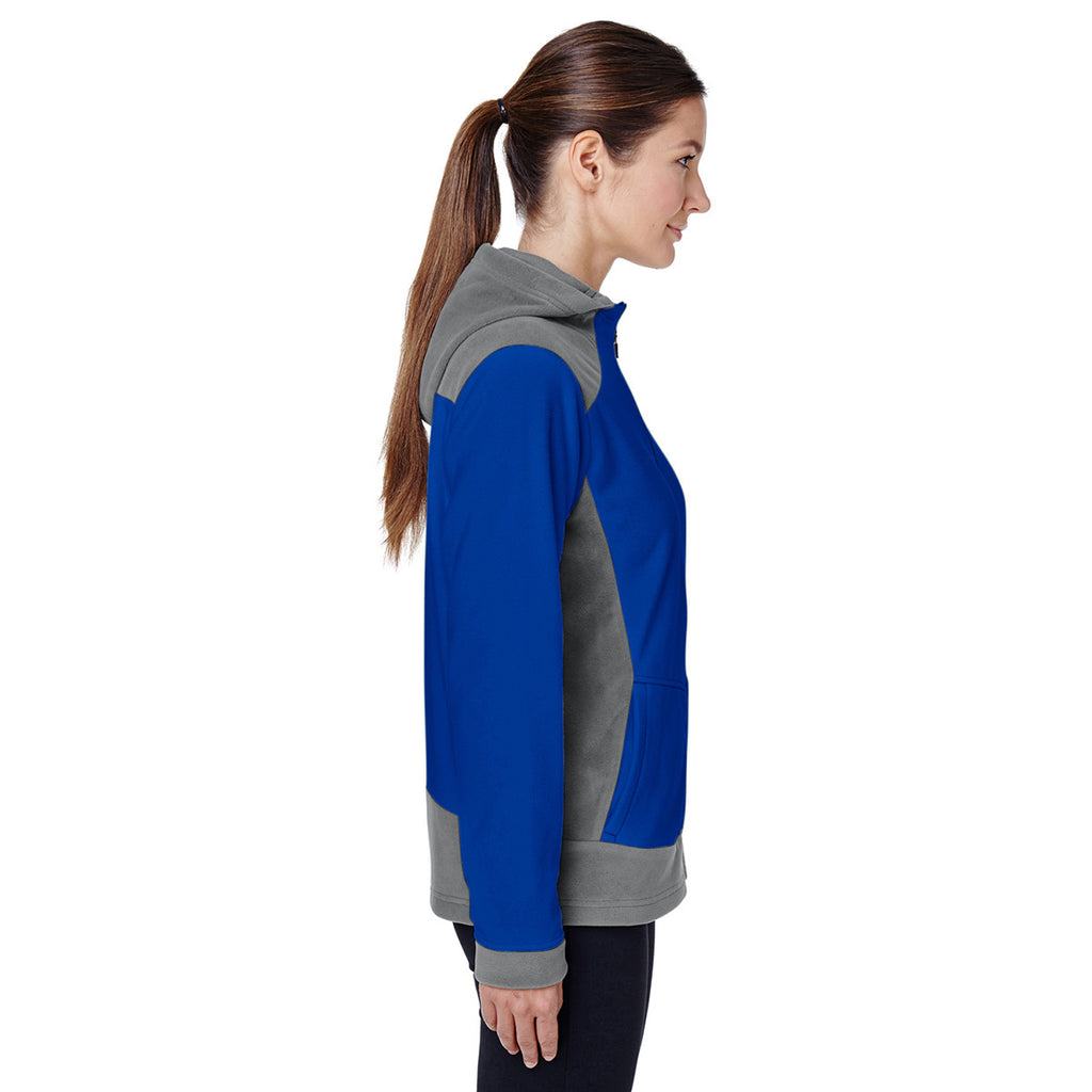 Team 365 Women's Sport Graphite/Sport Royal Rally Colorblock Microfleece Jacket