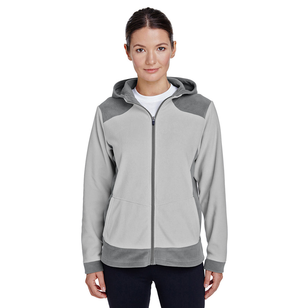 Team 365 Women's Sport Graphite/Sport Silver Rally Colorblock Microfleece Jacket